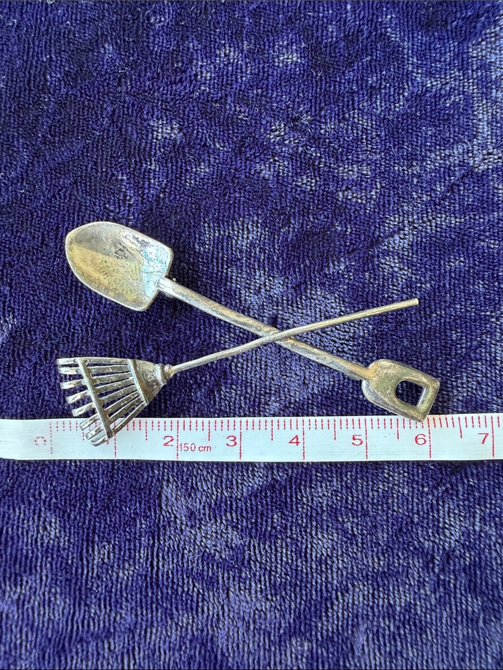 Vintage 925 sterling silver gardening tool pin brooch - Picture 6 of 7